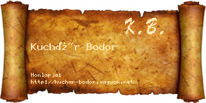 Kuchár Bodor névjegykártya